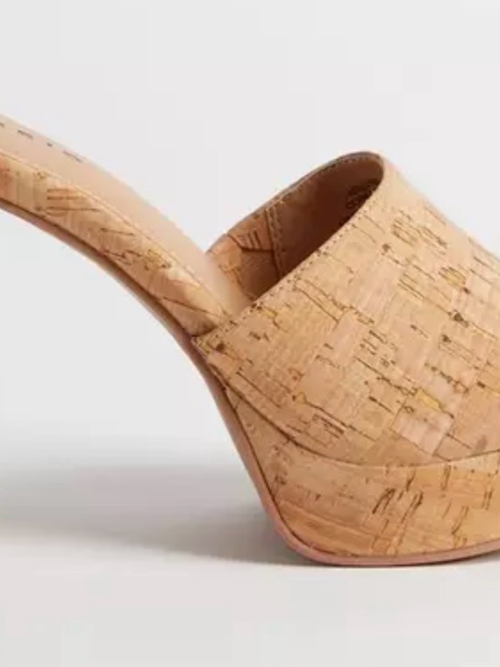 torrid Cork Platform Slide Sandals in Natural Tan - Picture 3 of 6